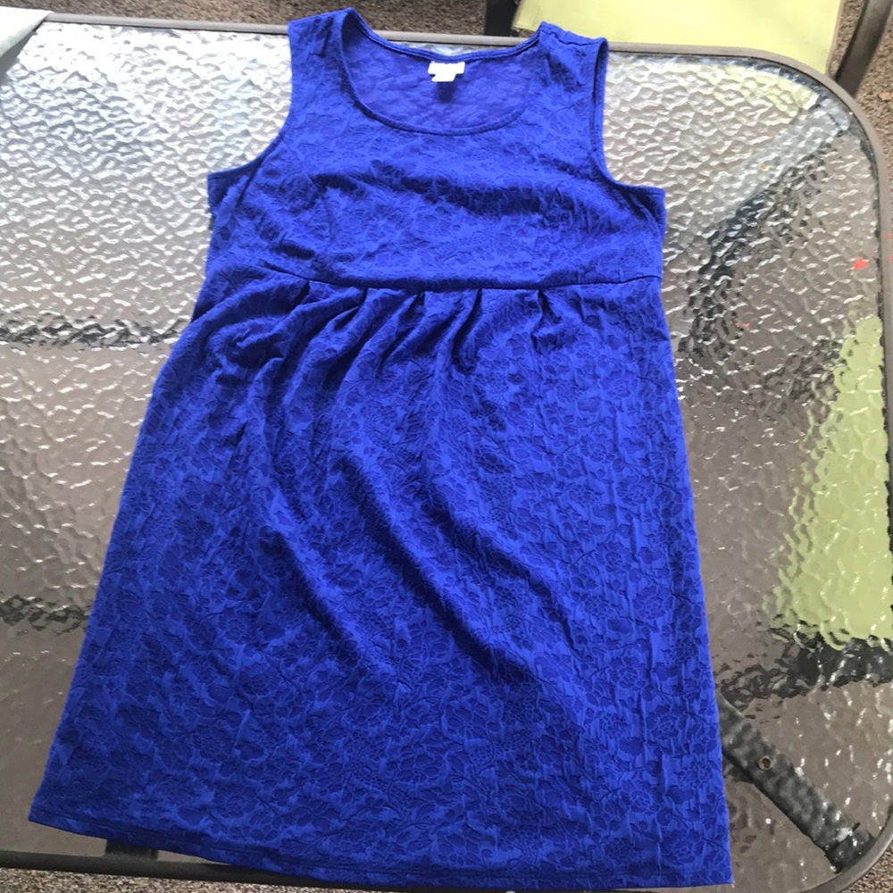 Royal blue lightweight maternity dress